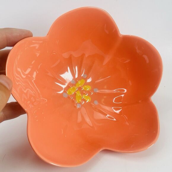 Spritz Melamine Colorful Coral Floral Tulip Bowls Dishwasher Safe Lot of 4 - Picture 5 of 10